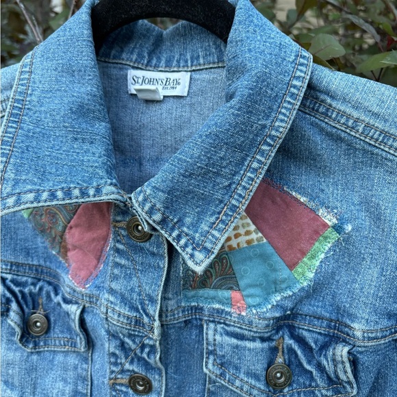 Upcycled St. John's Bay Classic Blue Denim Jacket - Picture 2 of 5